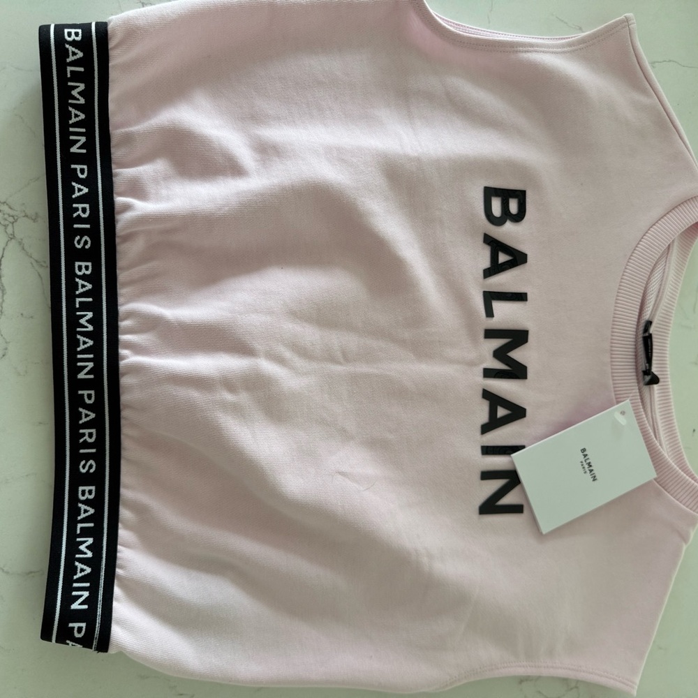 Balmain Blush Pink Knit Top
